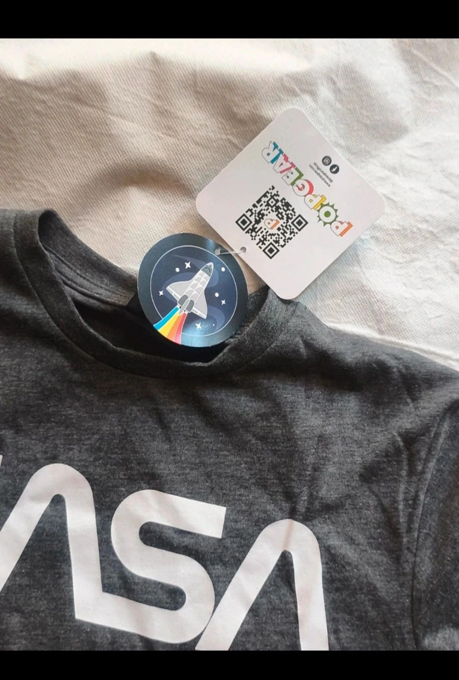 Camiseta NASA Gris Antracita (Nueva con Etiqueta) popgear – photo 4